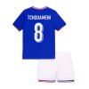 Original Trikotsatz Frankreich Tchouameni 8 Heimtrikot EURO 2024 Für Kinder